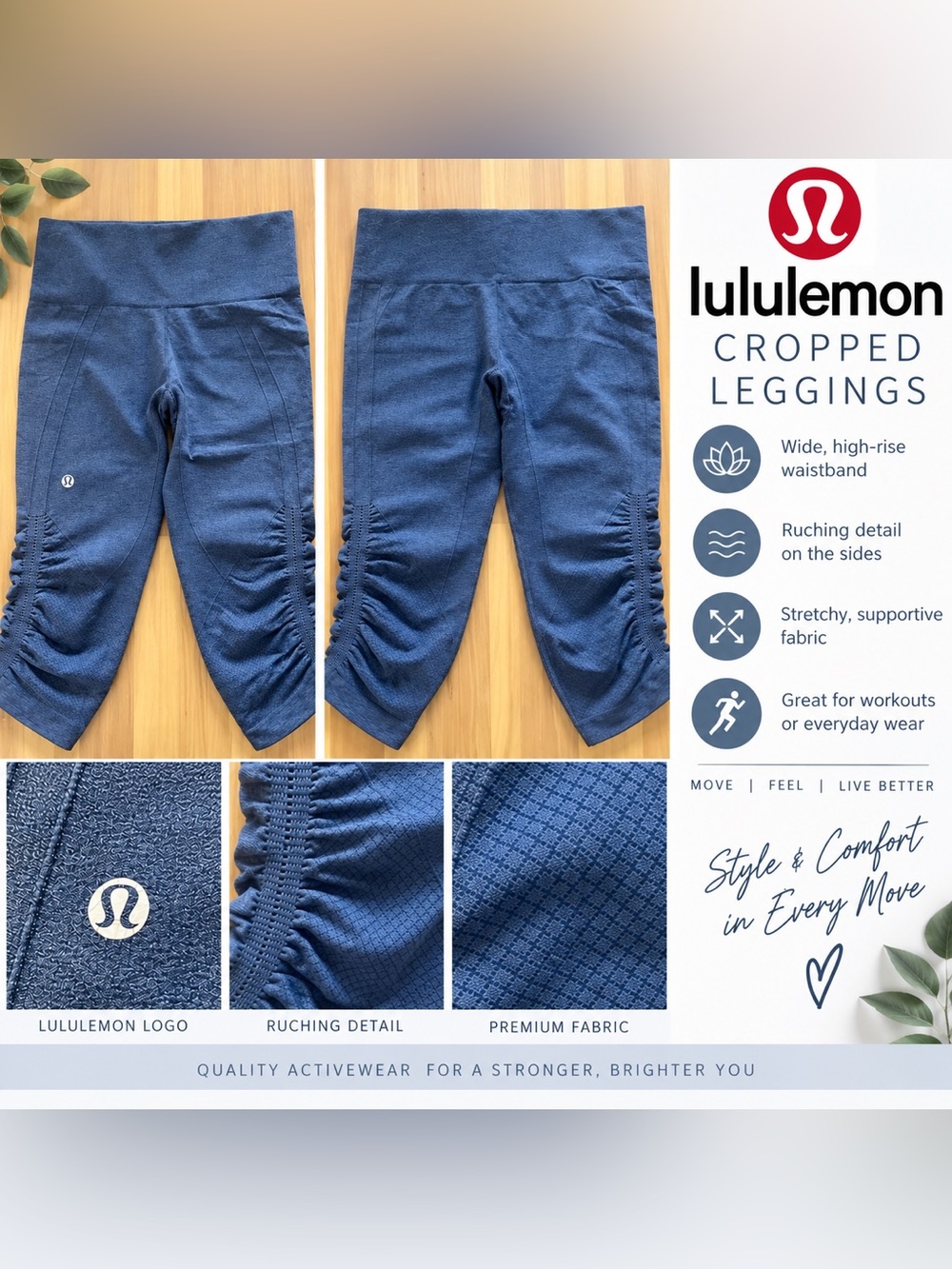 lululemon athletica capri Ebb and Flow leggings size 6